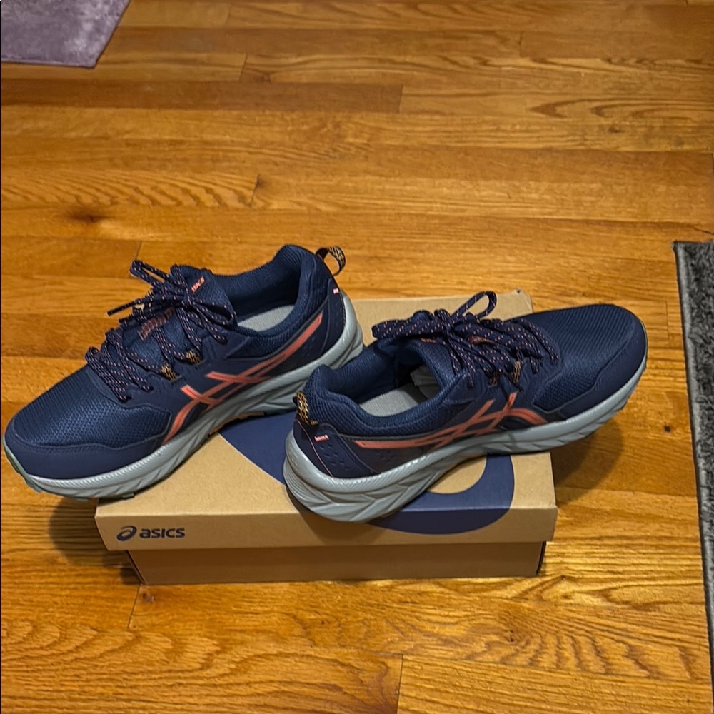 Asics Blue Athletic Shoes Gel-Venture 9 size 9 Indigo blue/Papaya - Picture 6 of 11